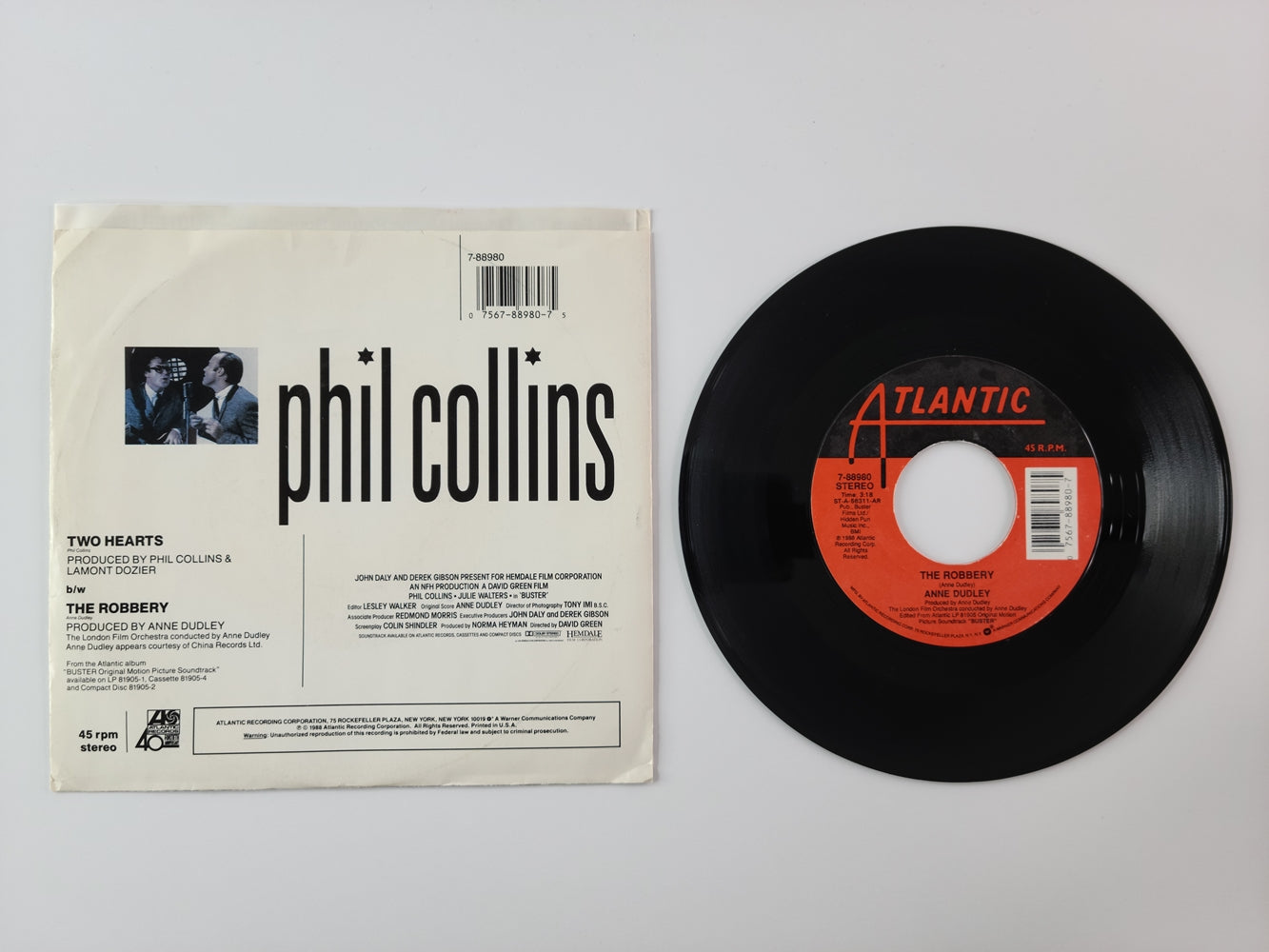 Phil Collins - Two Hearts (1988, 7'' Single)