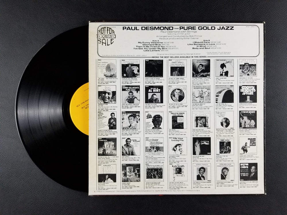 Paul Desmond - Pure Gold Jazz (1978, LP)