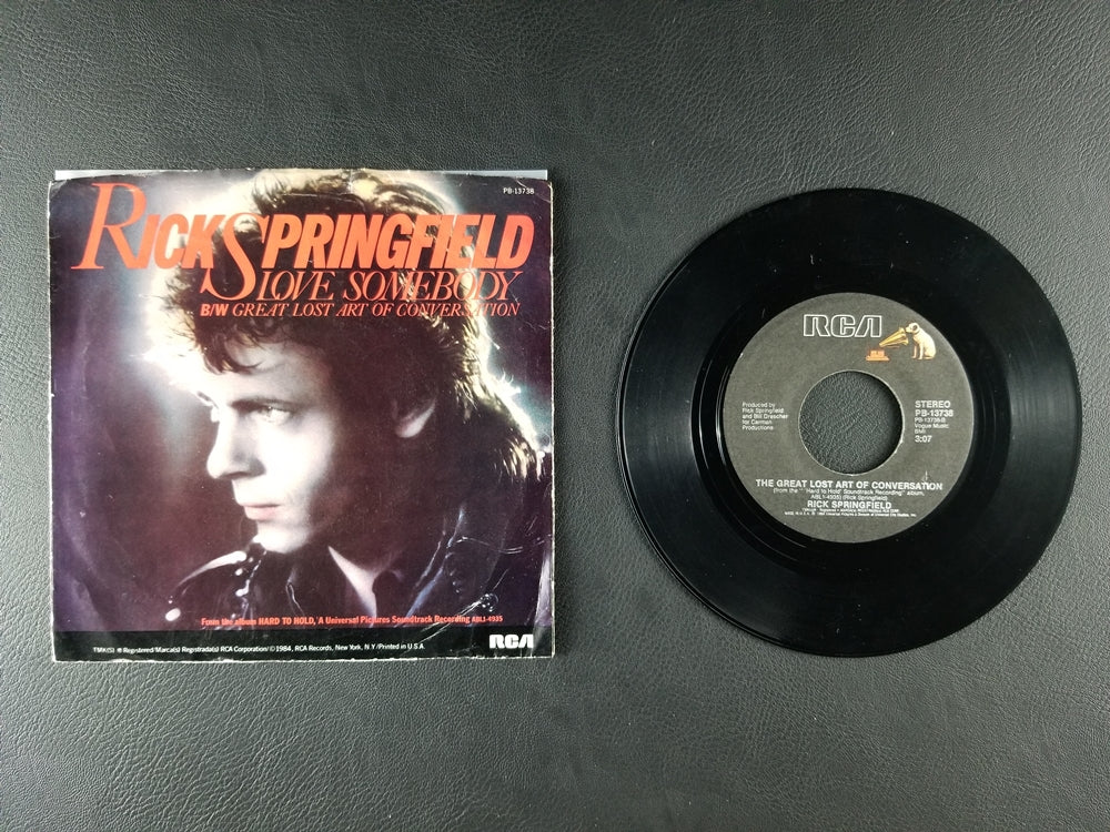 Rick Springfield - Love Somebody (1984, 7'' Single)