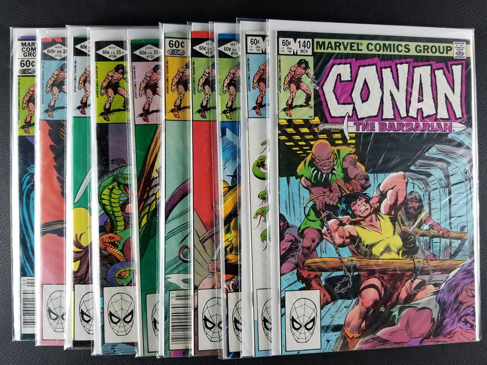 Conan the Barbarian #131-140 Set (Marvel, 1982)