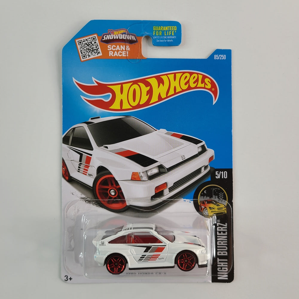 Hot Wheels - 1985 Honda CR-X (White) [Night Burnerz Mini Collection (2016) - 5/10]