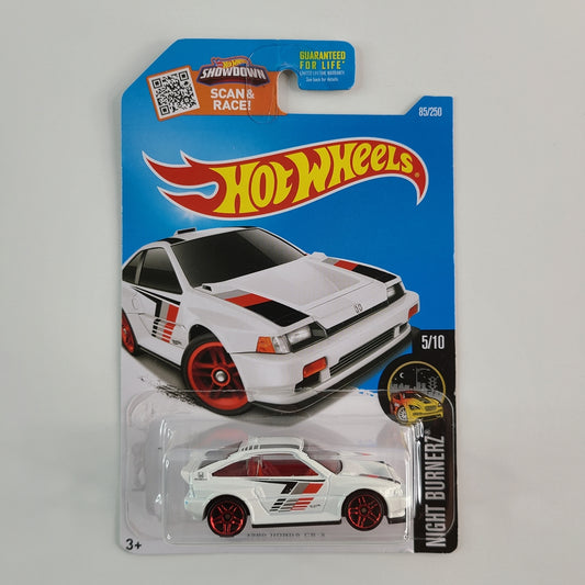 Hot Wheels - 1985 Honda CR-X (White) [Night Burnerz Mini Collection (2016) - 5/10]