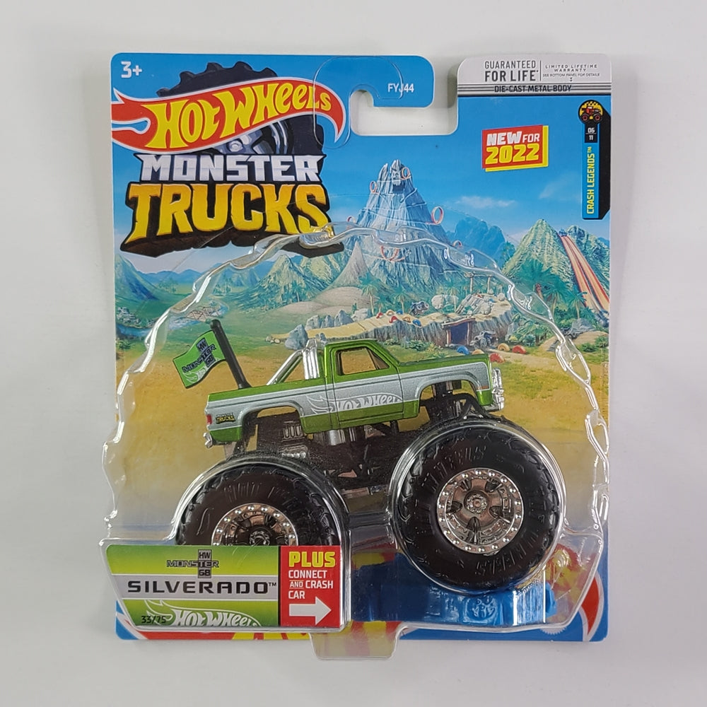 Hot Wheels Monster Truck - 1983 Chevy Silverado (Light Green)