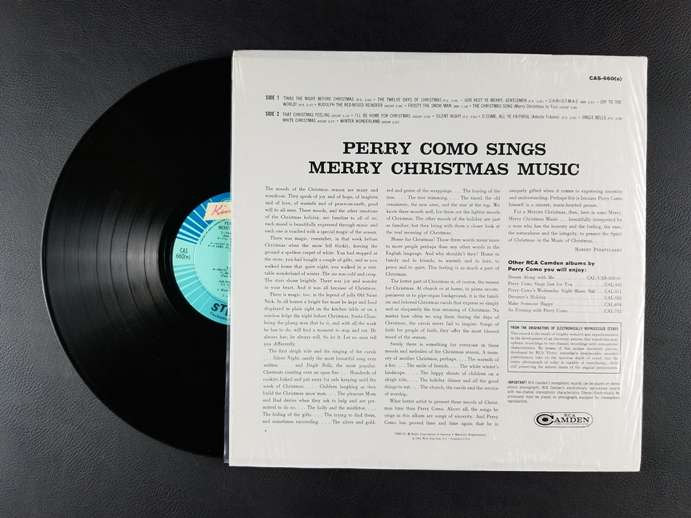 Perry Como - Perry Como Sings Merry Christmas Music (1961, LP)