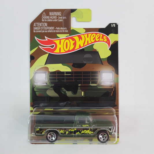 Hot Wheels - '79 Ford Pickup (Matte Dark Olive Green) [Camouflage Series (2016) - 1/6] [Walmart Exclusive]