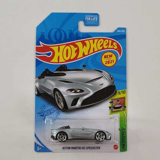 Hot Wheels - Aston Martin V12 Speedster (Metalflake Skyfall Siver) [HW Exotics Mini Collection (2021) - 9/10] [New for 2021]