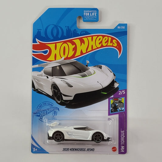 Hot Wheels - 2020 Koenigsegg Jesko (Metalflake Arctic White) [HW Torque Mini Collection (2021) - 2/5]