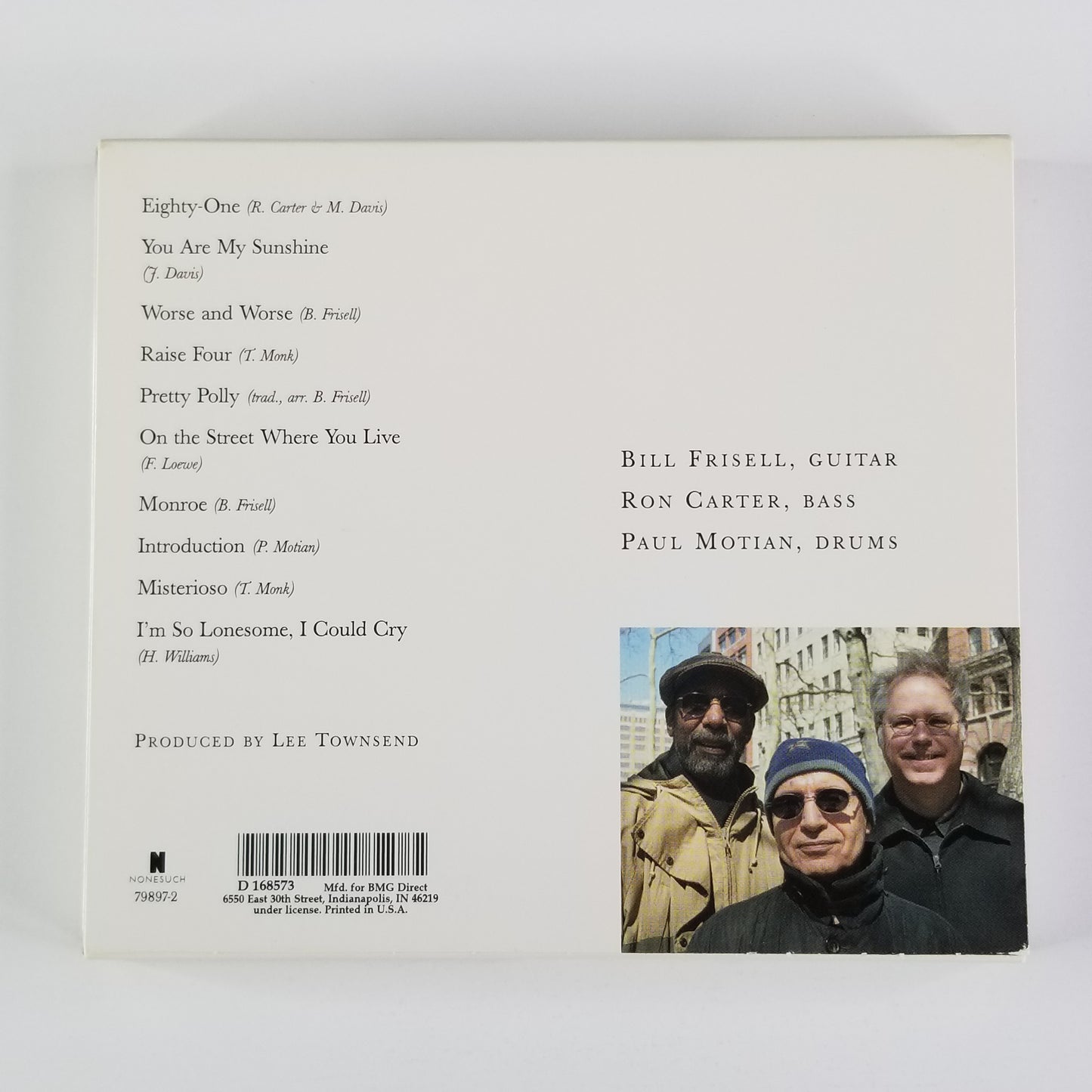 Bill Frisell, Ron Carter, Paul Motian (2006, CD) 79897-2