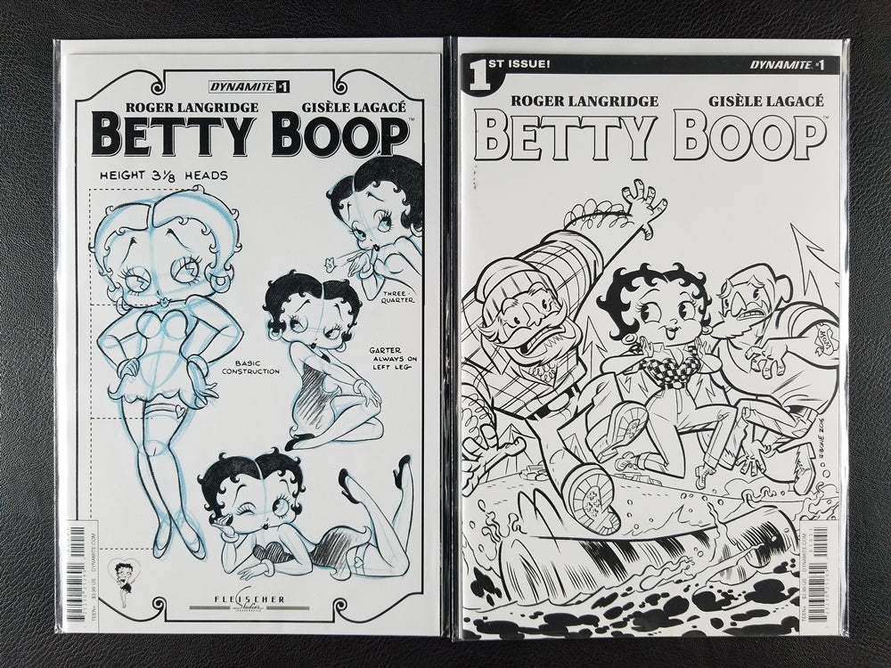 Betty Boop #1A, 1C, 1D, 1E Set (Dynamite Ent., 2016)