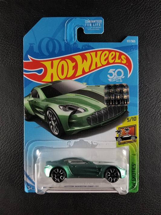 Hot Wheels - Aston Martin One-77 (Green) [Factory Sealed 2018 Set]