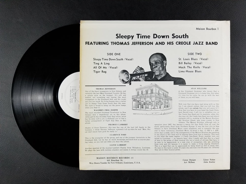 Thomas Jefferson and His Creole Jazz Band - Sleepy Time Down South (LP)