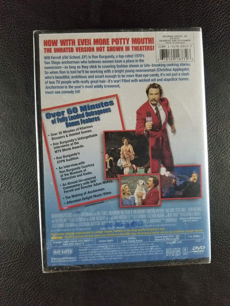 Anchorman: The Legend of Ron Burgundy [Unrated Widescreen Edition] (2004, DVD) [SEALED]
