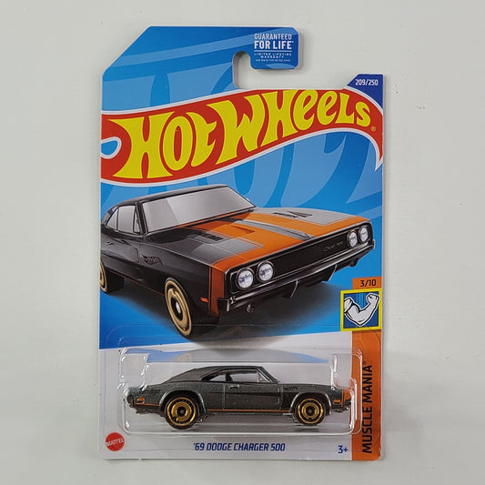 Hot Wheels - '69 Dodge Charger 500 (Metalflake Gray)