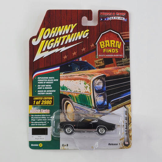 Johnny Lightning - 1970 Buick GS 455 (Regal Black) [Limited Edition - 1 of 2980]