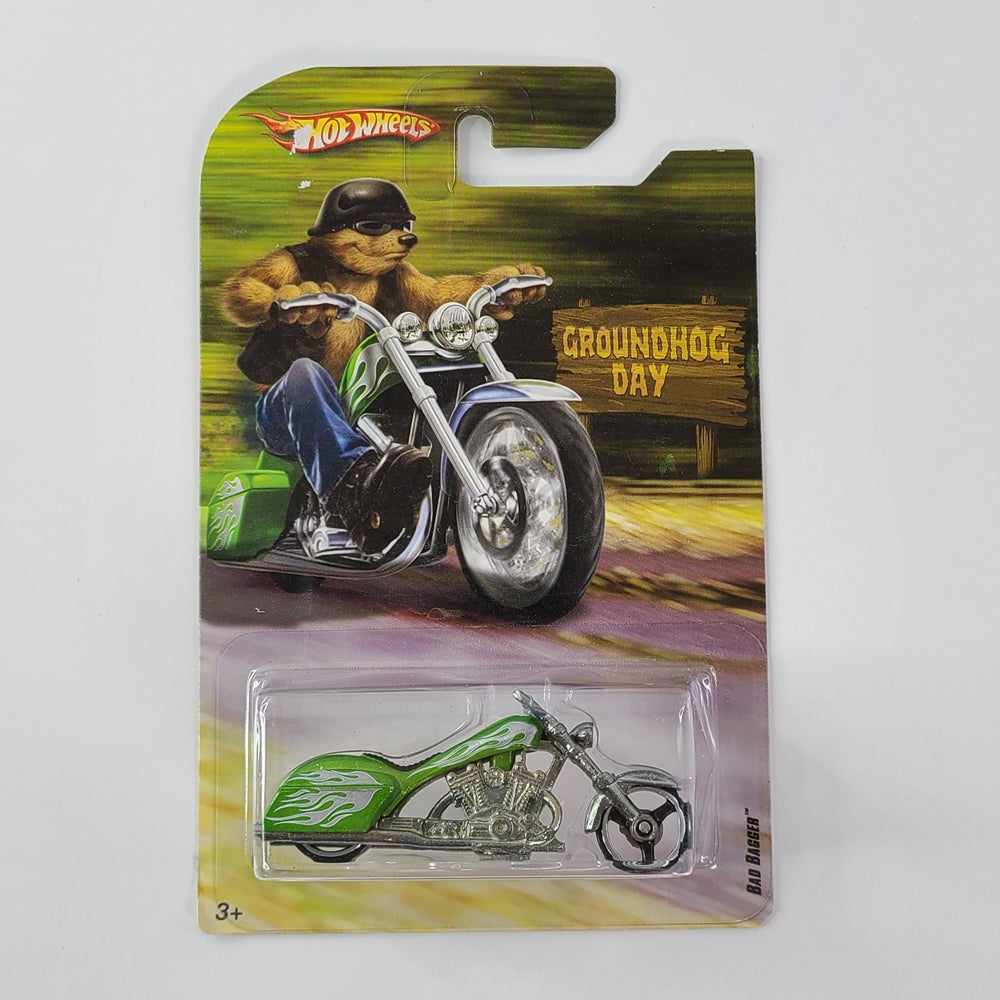 Hot Wheels - Bad Bagger (Metalflake Green) [Groundhog Day (2009)] [Walmart Exclusive] [Chase Car]