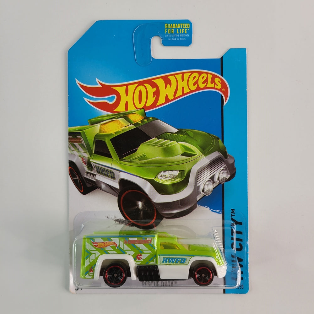 Hot Wheels - Rescue Duty (Lime Green) [HW City (2014) - 47/250] [Treasure Hunt]