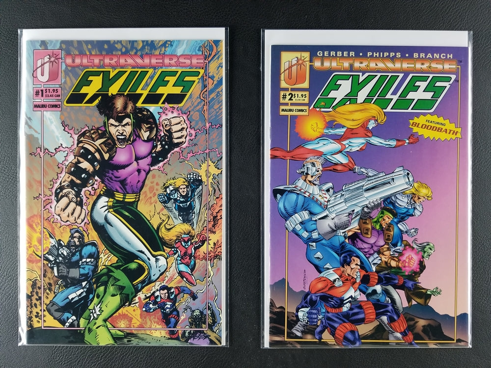 Exiles [1st Series] #1A, 2, 3, 4 Set (Malibu, 1993)