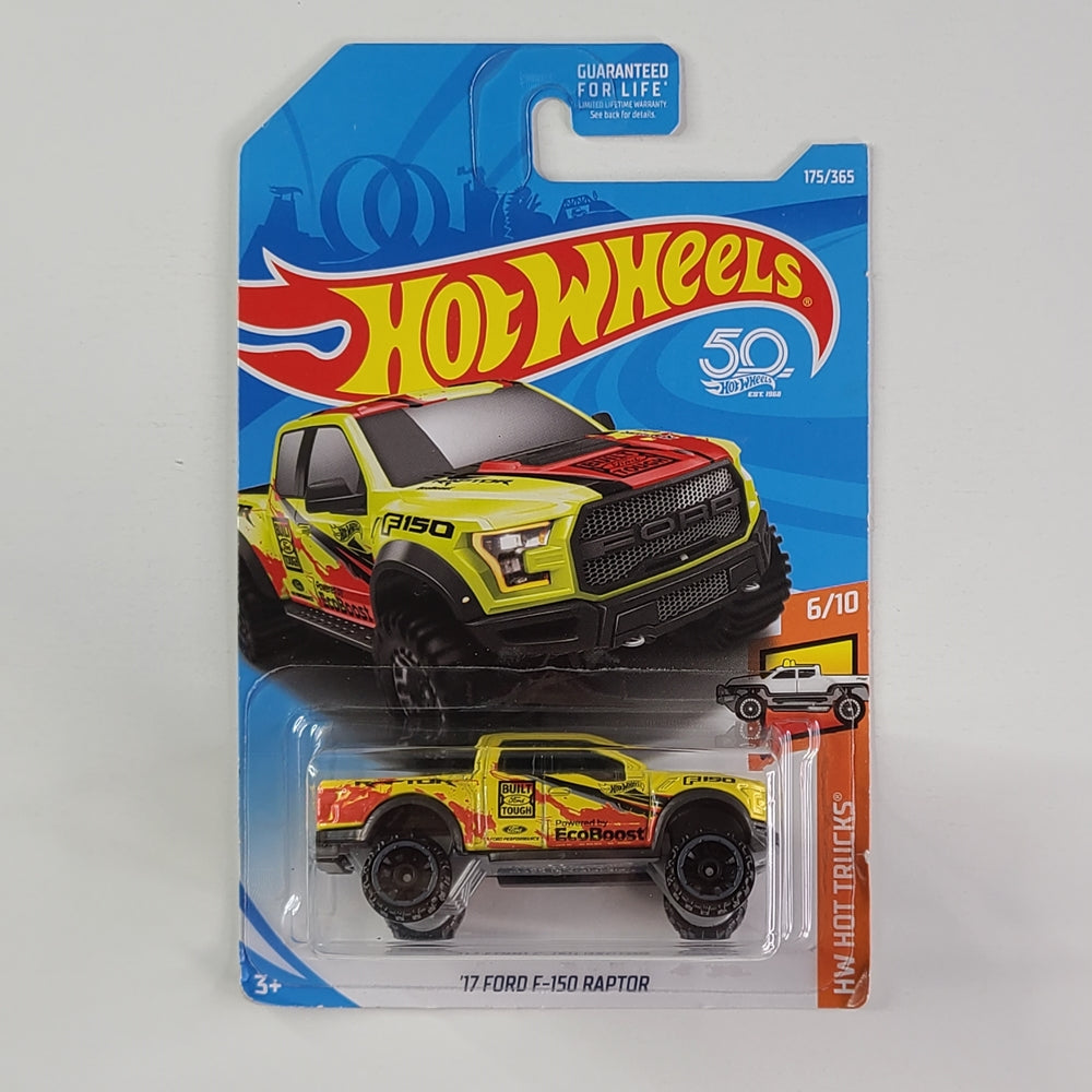 Hot Wheels - '17 Ford F-150 Raptor (Yellow) – Throwback Collectibles