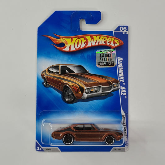 Hot Wheels - Oldsmobile 442 (Metalflake Dark Copper) [Factory Sealed 2009 Set]