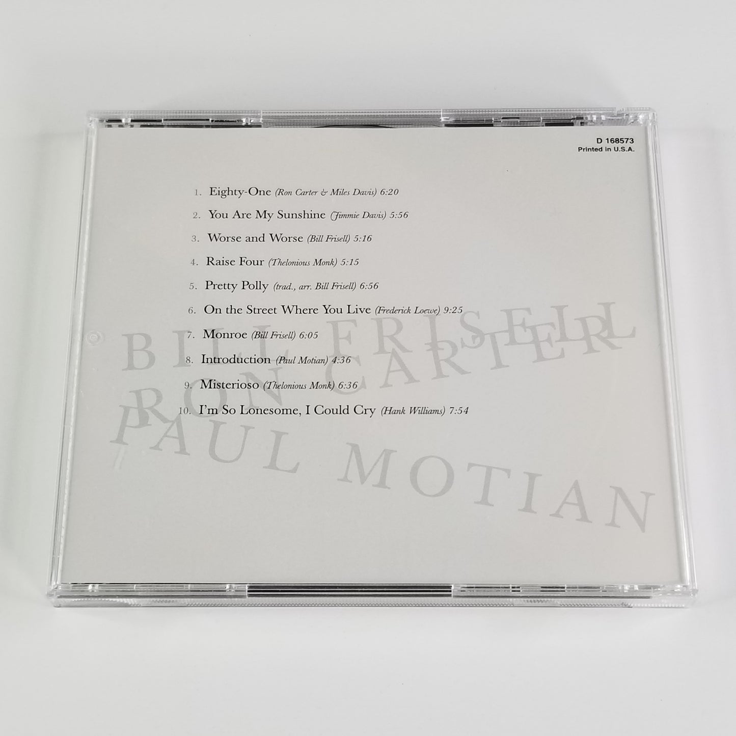 Bill Frisell, Ron Carter, Paul Motian (2006, CD) 79897-2