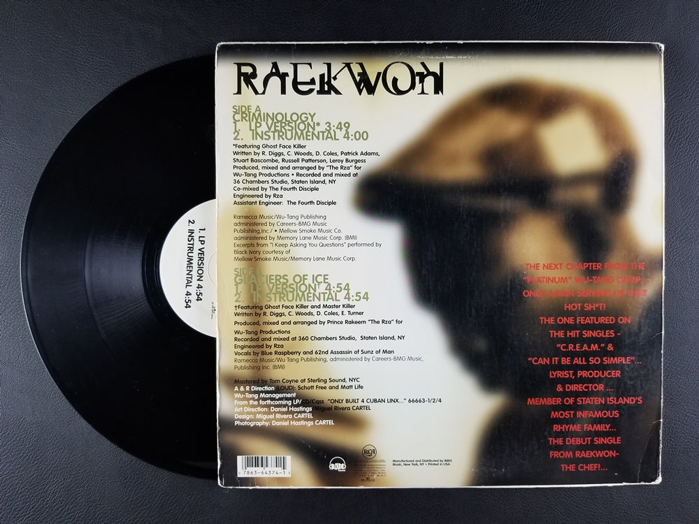 Raekwon - Criminology / Glaciers of Ice (1995, 12'' Single)