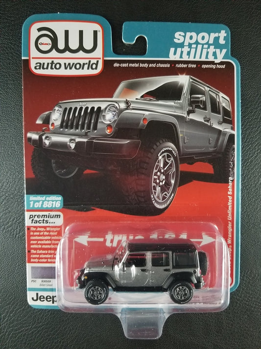 Auto World - 2018 Jeep Wrangler Unlimited Sahara (Billet Silver) [Limited Edition 1 of 8816]