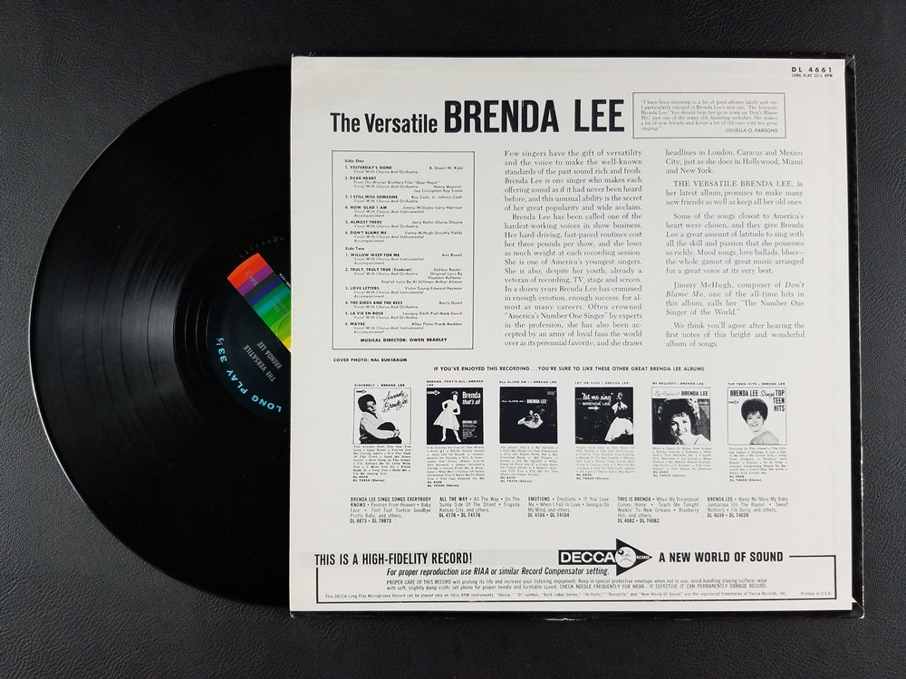 Brenda Lee - The Versatile Brenda Lee (1965, LP)