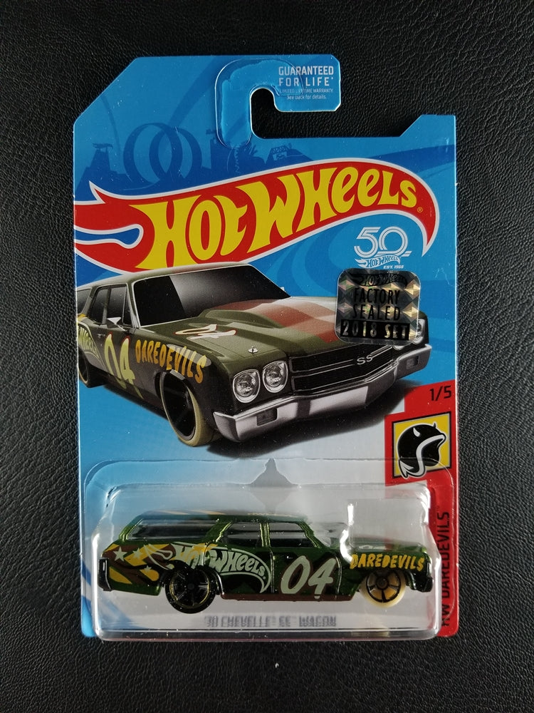 Hot Wheels - '70 Chevelle SS Wagon (Green) [Factory Sealed 2018 Set]