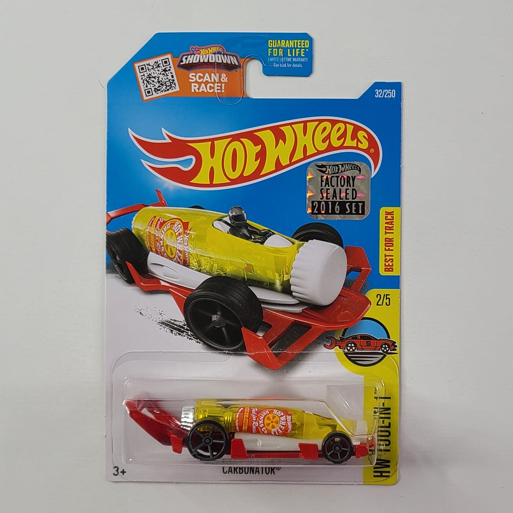 Hot Wheels - Carbonator (Clear Yellow) [Factory Sealed 2016 Set]