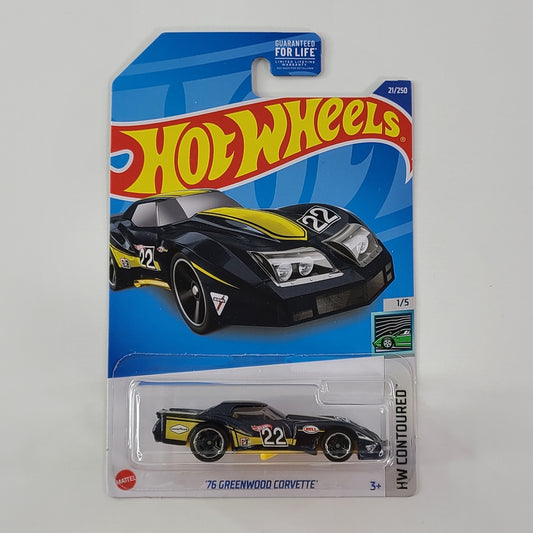 Hot Wheels - '76 Greenwood Corvette (Dark Blue) [HW Contoured Mini Collection (2022) - 1/5]